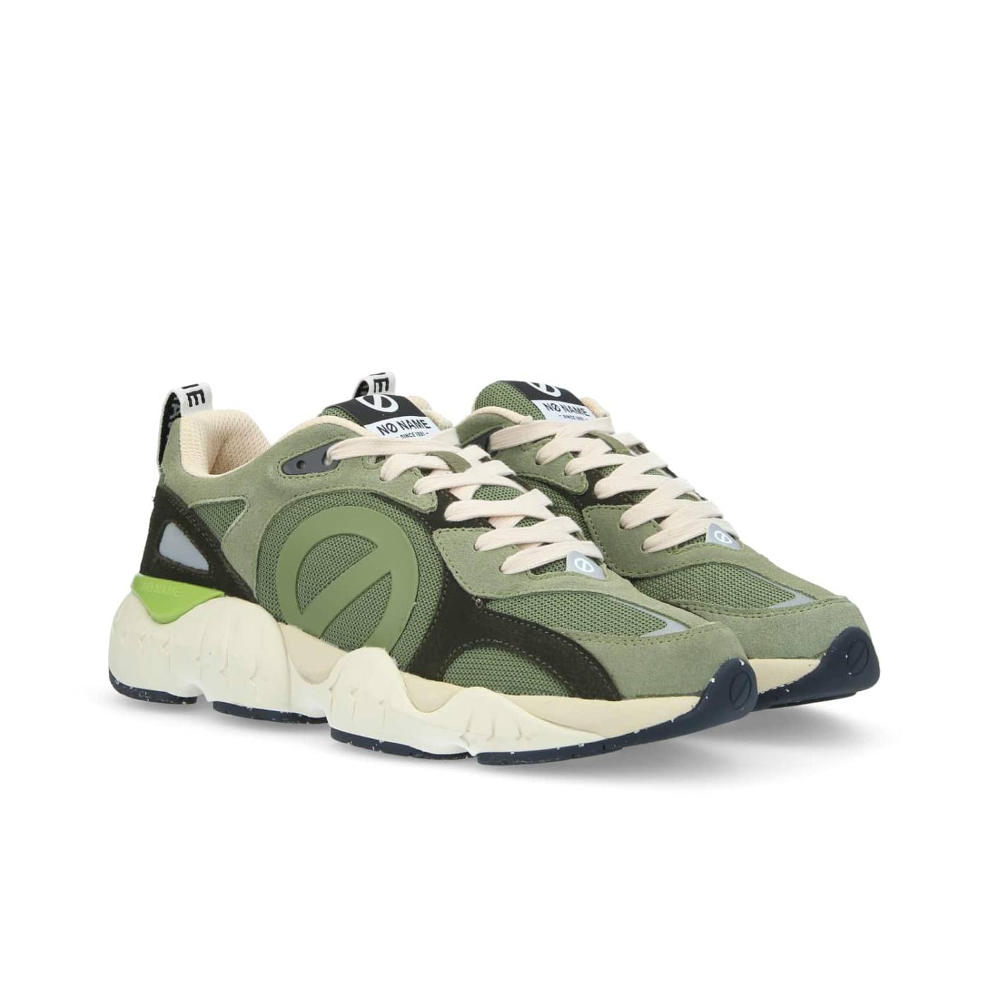 KRAZEE RUNNER UOMO - CAMOSCIO/REC.KNIT - LIME/OLIVA